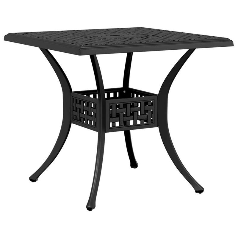 vidaXL Aluminum Medium Bistro Set in Black