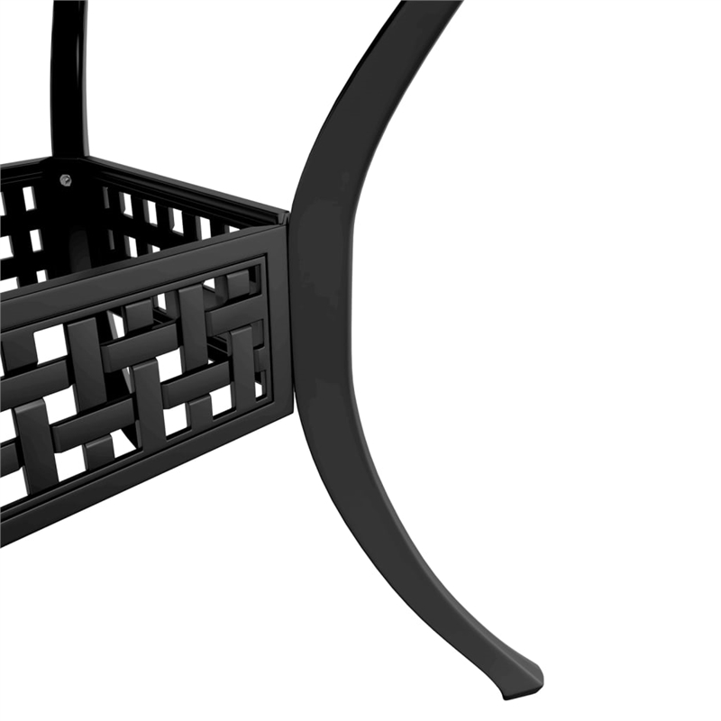 vidaXL Aluminum Medium Bistro Set in Black