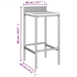 vidaXL 9 Piece Solid Acacia Wood Large Bar Set in Gray