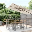 vidaXL 9 Piece Solid Acacia Wood Bar Set in Gray