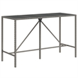 vidaXL 9 Piece Solid Acacia Wood Bar Set in Gray