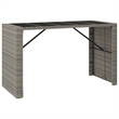 vidaXL 9 Piece Solid Acacia Wood Bar Set in Gray