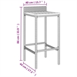 vidaXL 5 Piece Solid Acacia Wood Bar Set in Gray
