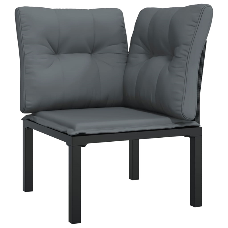vidaXL Garden Lounge Set in Black/Gray