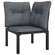 vidaXL Garden Lounge Set in Black/Gray