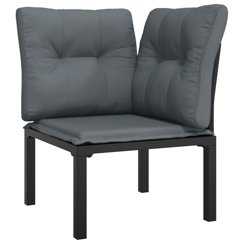 vidaXL 5 Piece Garden Lounge Set in Black/Gray