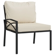 vidaXL 7 Piece Steel Lounge Set in Black