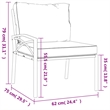 vidaXL 6 Piece Steel Lounge Set in Black