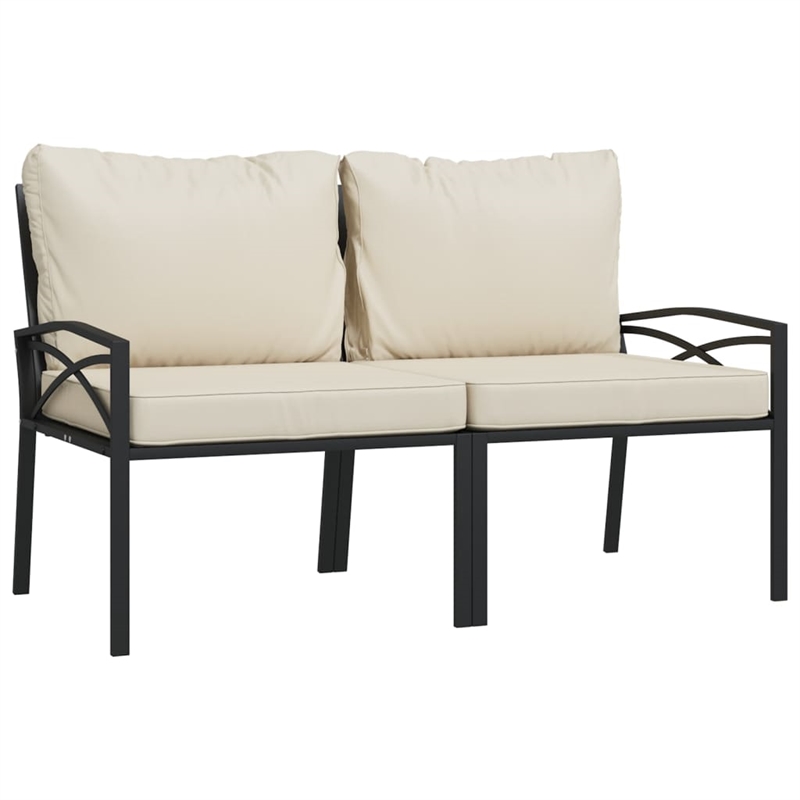 vidaXL 6 Piece Steel Lounge Set in Black