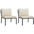 vidaXL 6 Piece Steel Lounge Set in Black