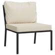 vidaXL 6 Piece Steel Lounge Set in Black