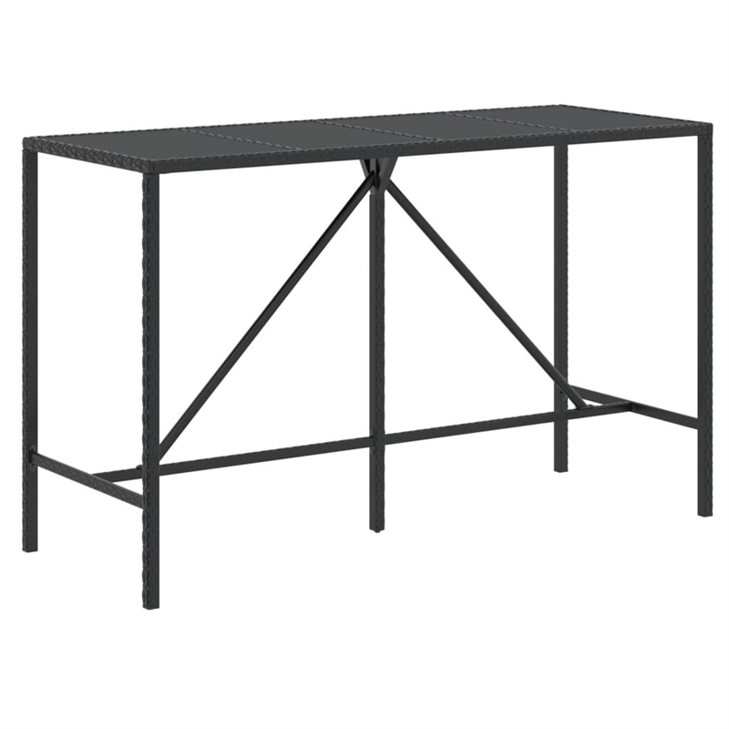 vidaXL Steel Large Bar Set in Black