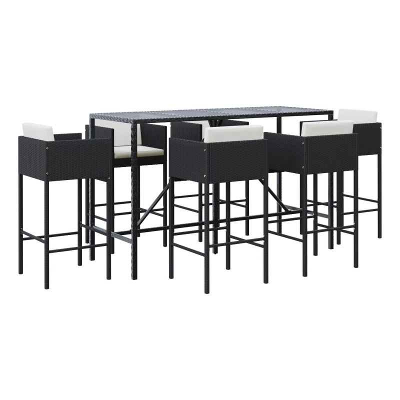 vidaXL Steel Large Bar Set in Black