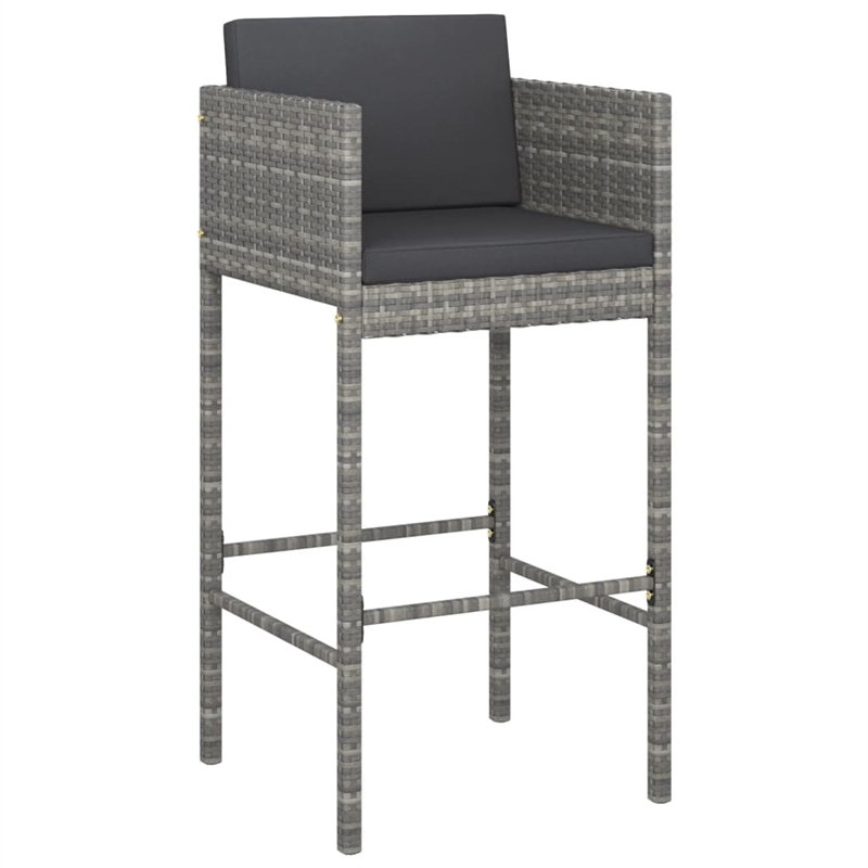 vidaXL 9 Piece Bar Set in Black/Gray