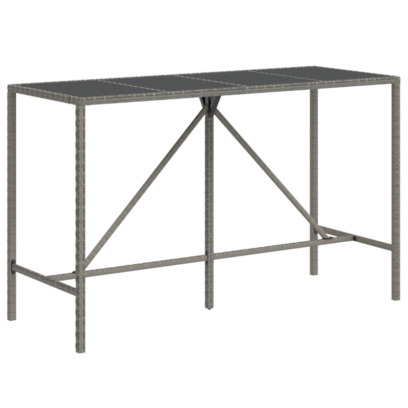 vidaXL 9 Piece Bar Set in Black/Gray