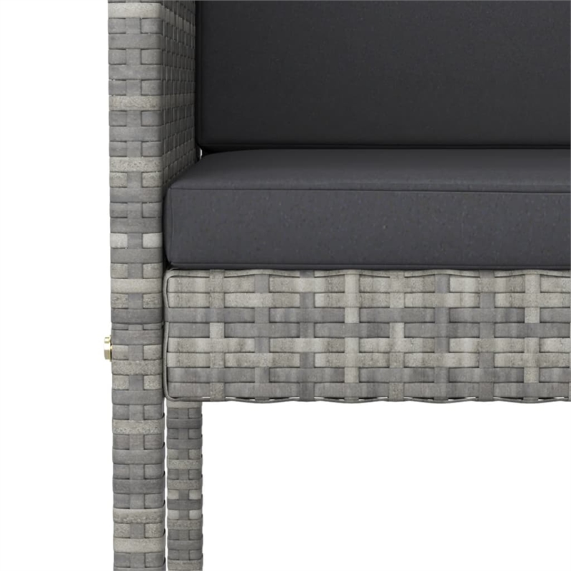 vidaXL 9 Piece Bar Set in Black/Gray