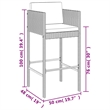 vidaXL 9 Piece Bar Set in Black/Gray