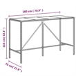 vidaXL 9 Piece Bar Set in Black/Gray