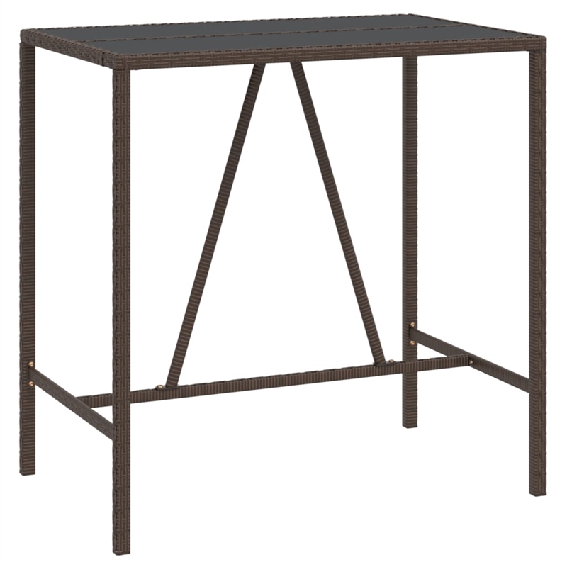 vidaXL 7 Piece Bar Set in Brown