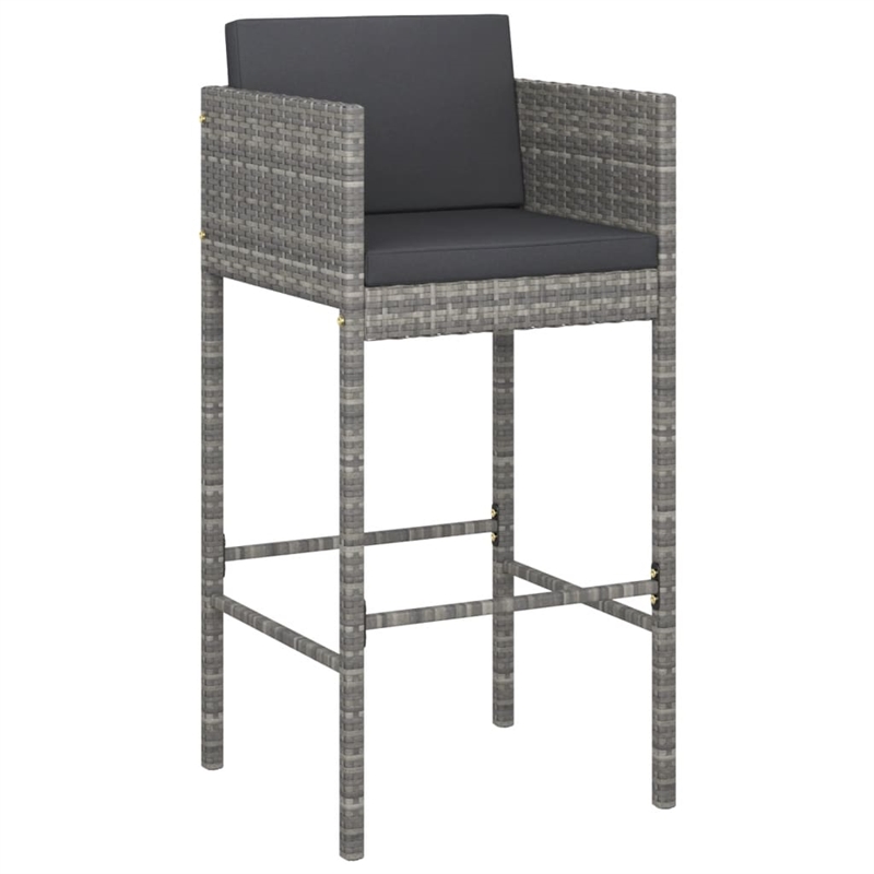 vidaXL 7 Piece Steel Bar Set in Black/Gray