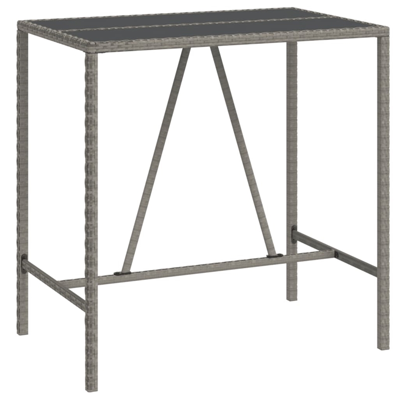 vidaXL 7 Piece Steel Bar Set in Black/Gray
