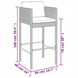 vidaXL 7 Piece Steel Bar Set in Black/Gray