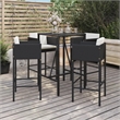 vidaXL Steel Large Bar Set in Black/White/Cream