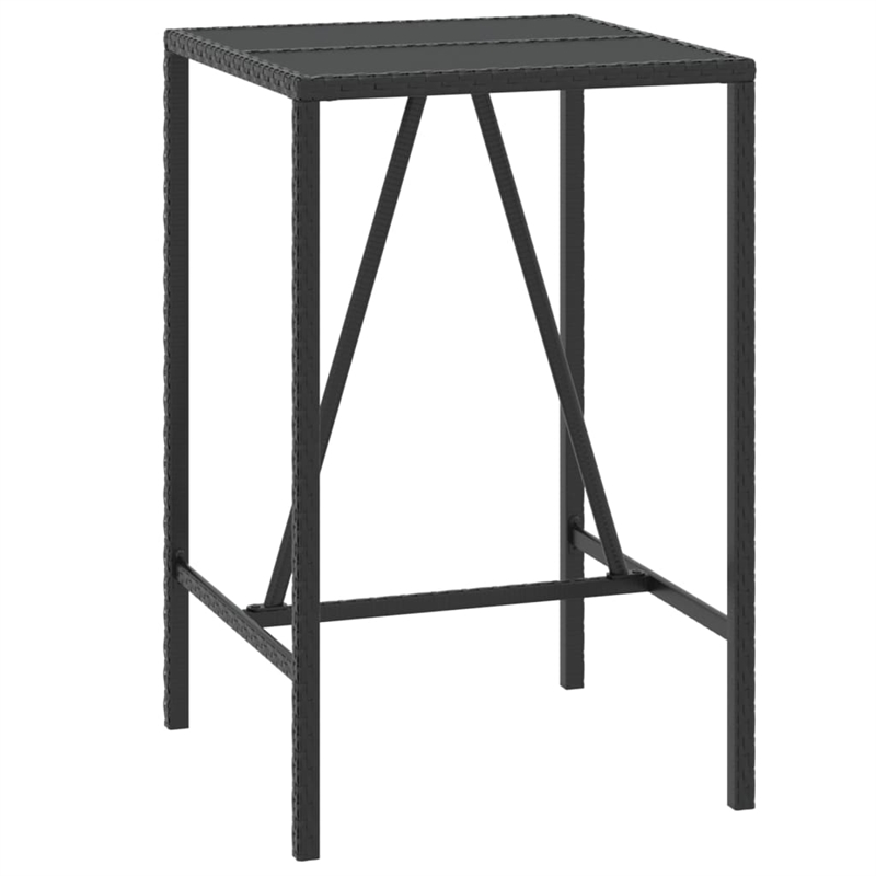 vidaXL Steel Large Bar Set in Black/White/Cream