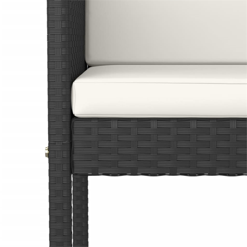 vidaXL Steel Large Bar Set in Black/White/Cream
