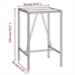 vidaXL Steel Large Bar Set in Black/White/Cream