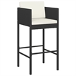 vidaXL 5 Piece Steel Bar Set in Black/White/Cream