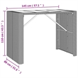 vidaXL 5 Piece Steel Bar Set in Black/White/Cream