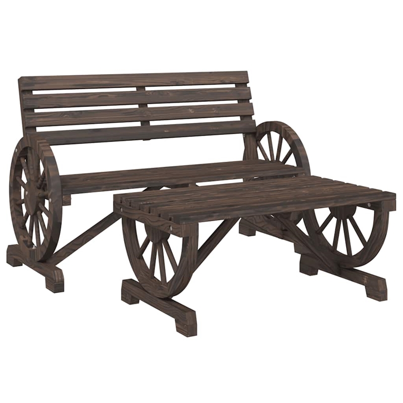 vidaXL 4 Piece Wood Standard Garden Lounge Set