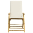 vidaXL 3 Piece Bamboo Small Bistro Set in White/Cream