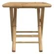 vidaXL 3 Piece Bamboo Small Bistro Set in White/Cream