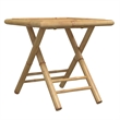 vidaXL 3 Piece Bamboo Small Bistro Set in White/Cream