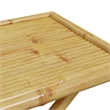 vidaXL 3 Piece Bamboo Small Bistro Set in White/Cream