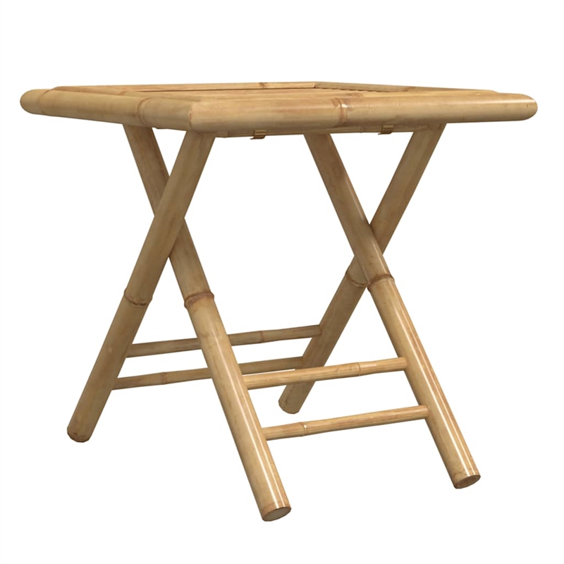 vidaXL 3 Piece Bamboo Small Bistro Set in Gray