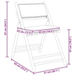 vidaXL 3 Piece Bamboo Bistro Set in Gray/Natural
