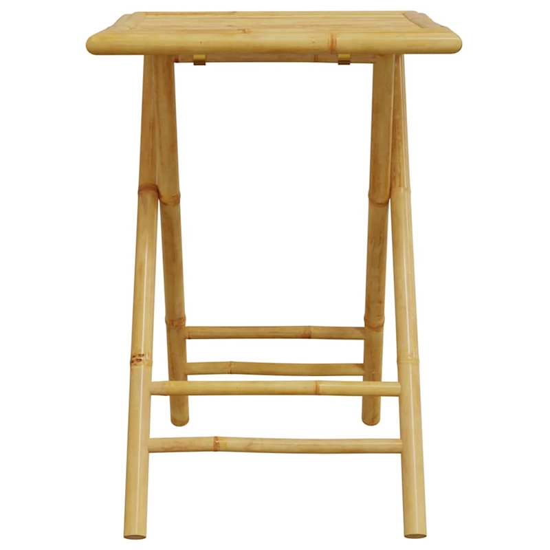 vidaXL 3 Piece Bamboo Bistro Set in Gray/Natural