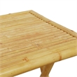 vidaXL 3 Piece Bamboo Bistro Set in Gray/Natural