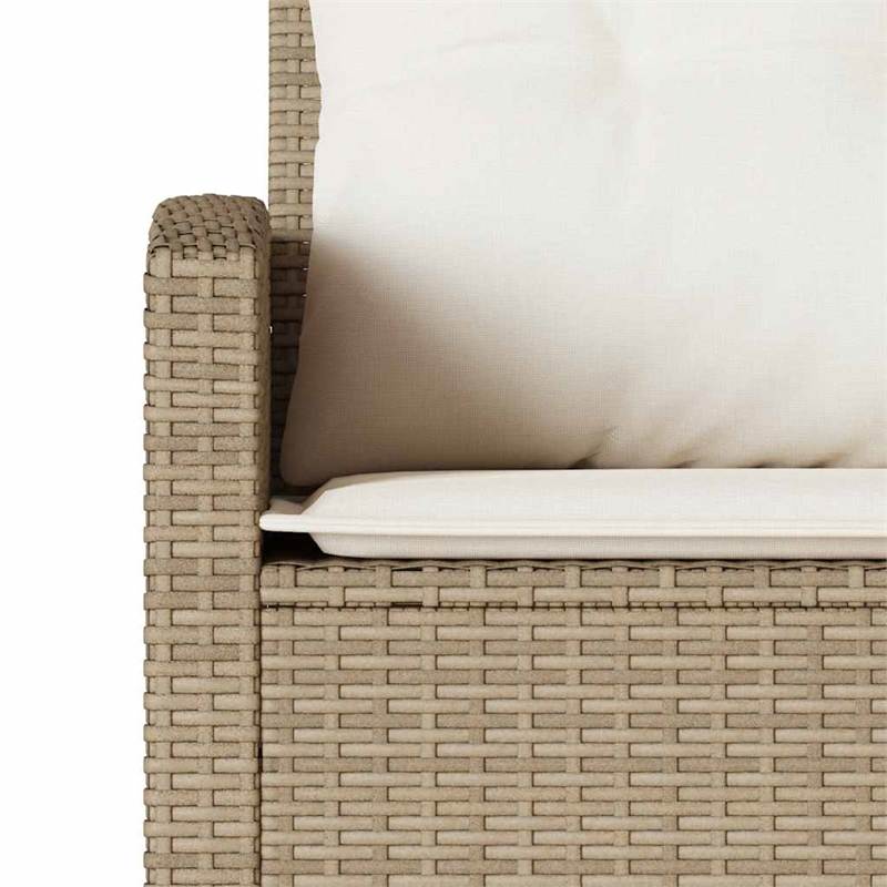 vidaXL 6 Piece Steel Small Sofa Set in White/Cream/Beige