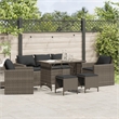 vidaXL 6 Piece Steel Sofa Set in Gray