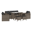 vidaXL 6 Piece Steel Sofa Set in Gray