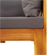 vidaXL 3 Piece Solid Acacia Wood Sofa Set in Gray/Natural
