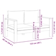 vidaXL 3 Piece Solid Acacia Wood Sofa Set in Gray/Natural