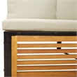 vidaXL 4 Piece Solid Acacia Wood Medium Sofa Set in Natural