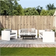 vidaXL 2 Piece Wood Small Garden Lounge Set in White