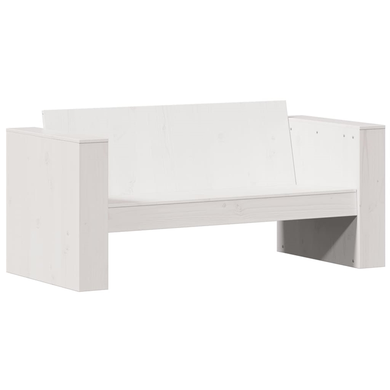 vidaXL 2 Piece Wood Small Garden Lounge Set in White