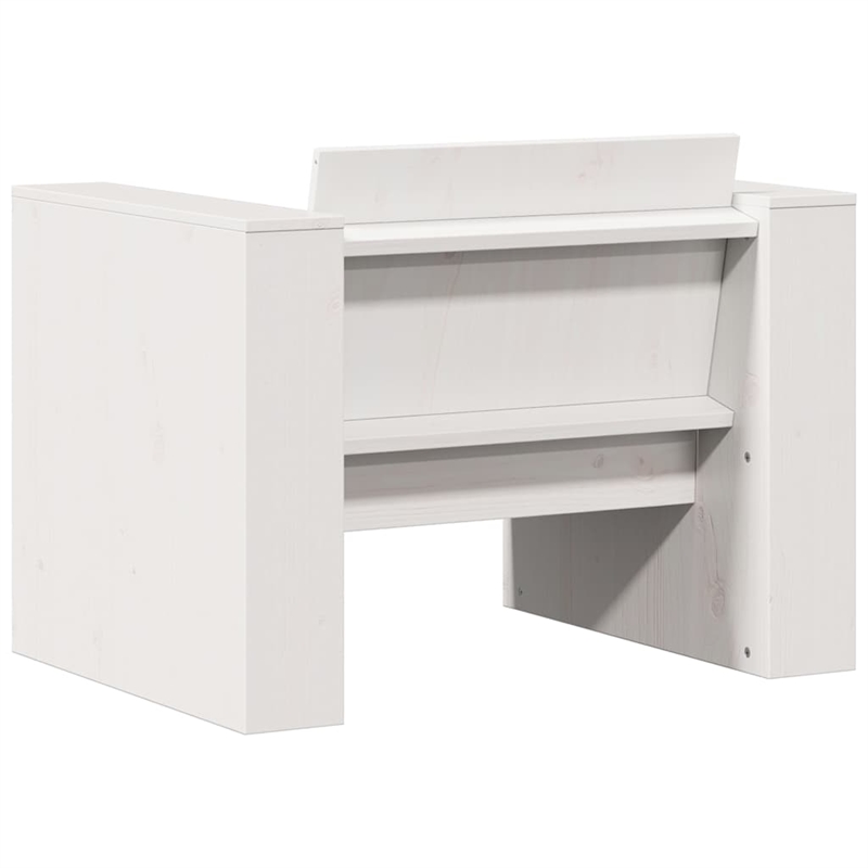vidaXL Wood Small Garden Lounge Set in White